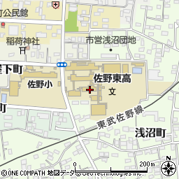 栃木県佐野市金屋下町350周辺の地図