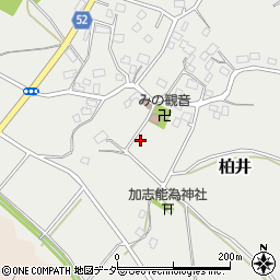 茨城県笠間市柏井周辺の地図