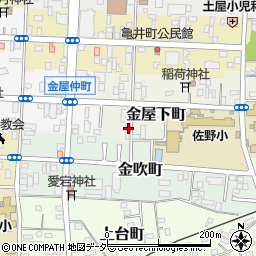 栃木県佐野市金屋下町2445周辺の地図