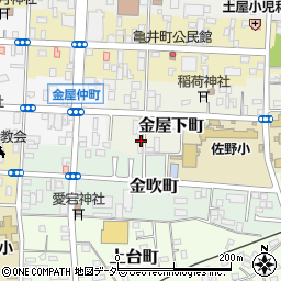 栃木県佐野市金屋下町2445周辺の地図