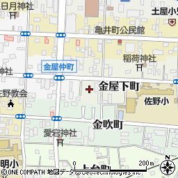 栃木県佐野市金屋下町2442周辺の地図