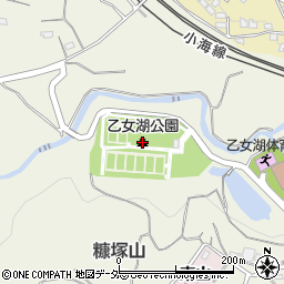 乙女湖公園周辺の地図