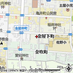 栃木県佐野市金屋下町2444周辺の地図
