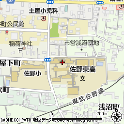 栃木県佐野市金屋下町12周辺の地図