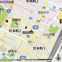 栃木銀行小山支店周辺の地図