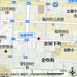 栃木県佐野市金屋下町2466周辺の地図