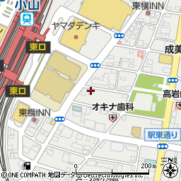 オリックスレンタカー小山駅前店周辺の地図