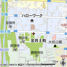 栃木県佐野市金井上町周辺の地図