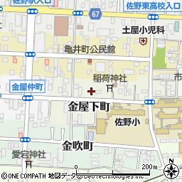 栃木県佐野市金屋下町2458周辺の地図