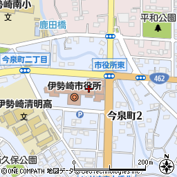 伊勢崎市役所財政部　収納課・収納係周辺の地図