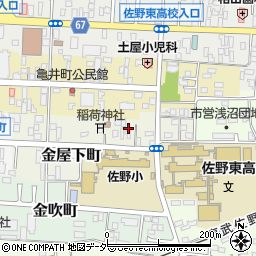 栃木県佐野市金屋下町11周辺の地図