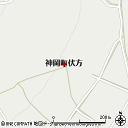 岐阜県飛騨市神岡町伏方周辺の地図