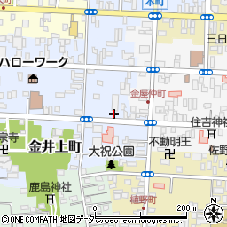 栃木県佐野市金井上町2500周辺の地図