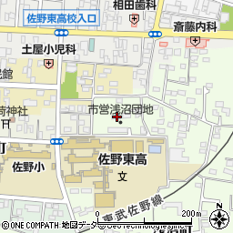 栃木県佐野市浅沼町374周辺の地図