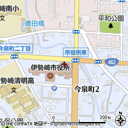 伊勢崎市役所　都市計画部交通政策課周辺の地図