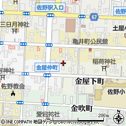 栃木県佐野市金屋下町2467-2周辺の地図