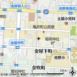 栃木県佐野市亀井町2622-9周辺の地図