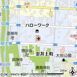 佐野市役所　観光物産会館周辺の地図