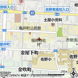 栃木県佐野市亀井町2628-1周辺の地図