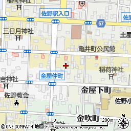 栃木県佐野市亀井町2617周辺の地図