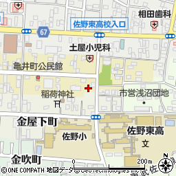 栃木県佐野市亀井町2633-2周辺の地図
