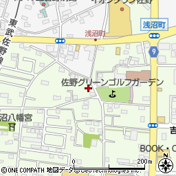栃木県佐野市浅沼町406周辺の地図