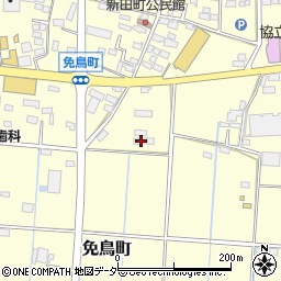 栃木県佐野市免鳥町206周辺の地図