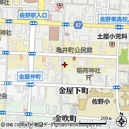 栃木県佐野市亀井町2622周辺の地図