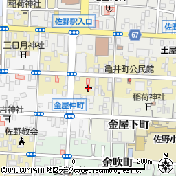 栃木県佐野市亀井町2617-2周辺の地図