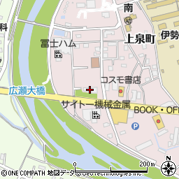 伊勢崎市上泉配水場周辺の地図
