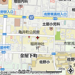 栃木県佐野市亀井町2628周辺の地図