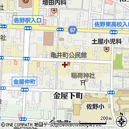 栃木県佐野市亀井町2623-3周辺の地図
