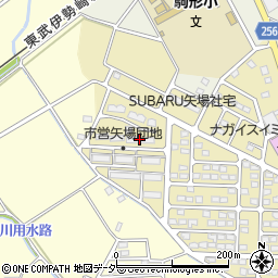 矢場市営住宅８２－１号棟周辺の地図