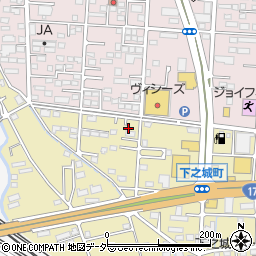 群馬県高崎市下之城町143周辺の地図