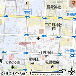 佐野大和郵便局 ＡＴＭ周辺の地図