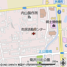 佐野市市民センター周辺の地図