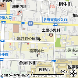 栃木県佐野市亀井町2646周辺の地図