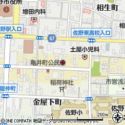 栃木県佐野市亀井町2646-6周辺の地図