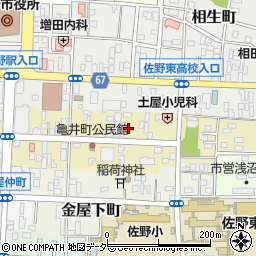 栃木県佐野市亀井町2646-1周辺の地図
