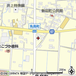 栃木県佐野市免鳥町213周辺の地図