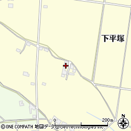 茨城県筑西市下平塚636-14周辺の地図