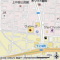 ヴィシーズ　高崎店周辺の地図