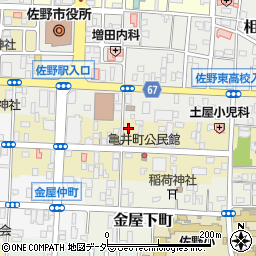 栃木県佐野市亀井町2652周辺の地図