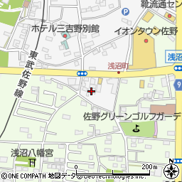 栃木県佐野市富岡町340周辺の地図