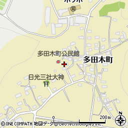 栃木県足利市多田木町558周辺の地図