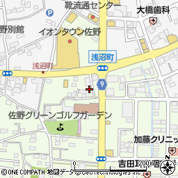栃木県佐野市浅沼町417周辺の地図