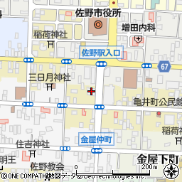 栃木銀行佐野支店周辺の地図