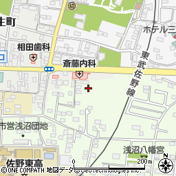 栃木県佐野市浅沼町384周辺の地図