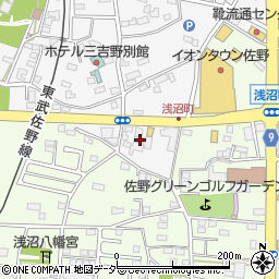 栃木県佐野市富岡町343周辺の地図