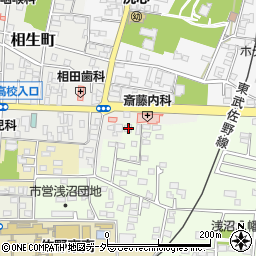 栃木県佐野市浅沼町24周辺の地図